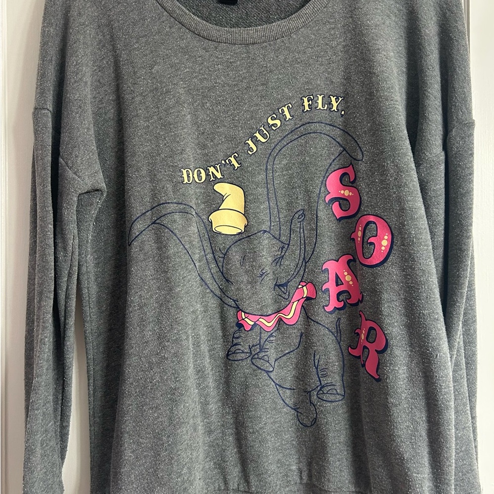 Gray Sweatshirt with Dumbo Graphic